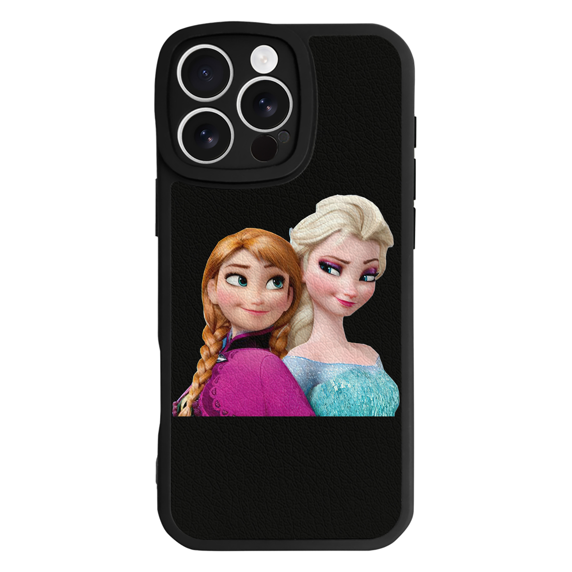 （画像用） アナと雪の女王 アンナ エルサ Frozen Anna Elsa 【iPhone 16シリーズ対応】シリコンスマホケース（レザー調） 材質：シリコン